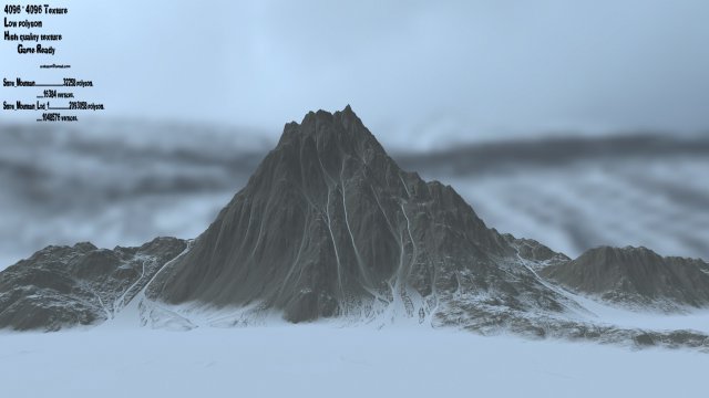 snow mountain 1 Modelo 3D .c4d .max .obj .3ds .fbx .stl .blend 