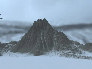 montagna di neve 1 Modello 3D