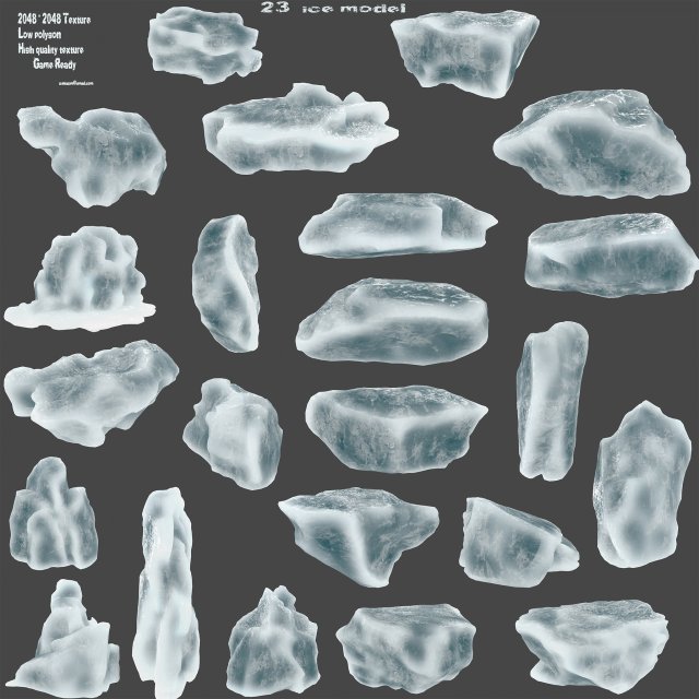 ice set 3Dモデル .c4d .max .obj .3ds .fbx .stl .blend 