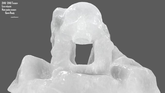 ice skull cave Modèle 3D .c4d .max .obj .3ds .fbx .stl .blend 