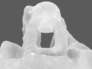 ice skull cave 3D 模型