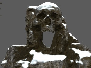 snow skull cave Modèle 3D