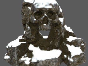 snow skull cave Modèle 3D