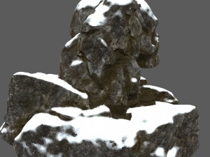 snow skull cave Modèle 3D