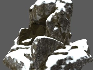 snow skull cave 3D Model