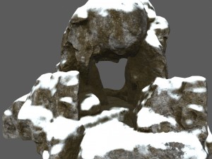 snow skull cave Modèle 3D