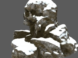 snow skull cave Modèle 3D