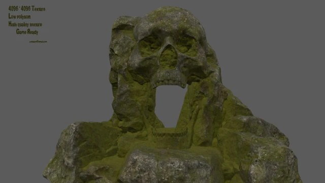 skull cave 3D Model .c4d .max .obj .3ds .fbx .stl .blend 