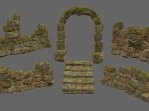 set da parete Modello 3D