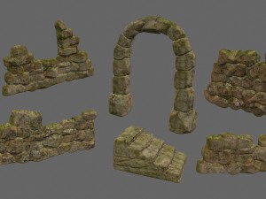 wall set 3Dモデル