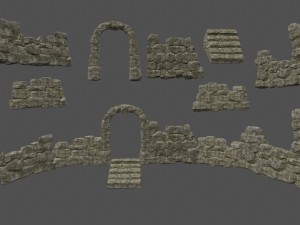 wall set 3D Model