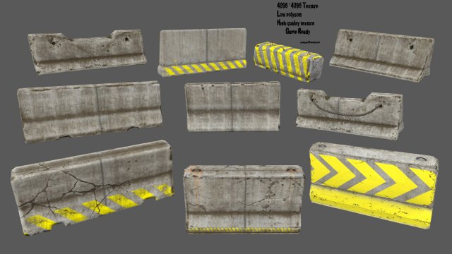 barrier 3D Model .c4d .max .obj .3ds .fbx .stl .blend 
