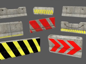 barrier set 5 3D मॉडल