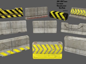 barrier set 4 3D मॉडल