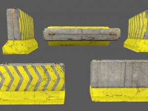 barrier set 4 3D 模型