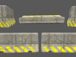 barrier set 4 3D 模型