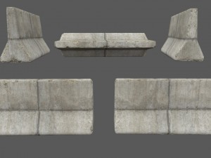 barrier set 4 3D 模型