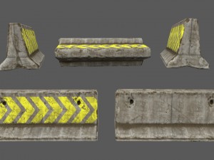 barrier set 4 3D 模型