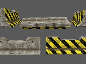 barrier set 4 3D 模型