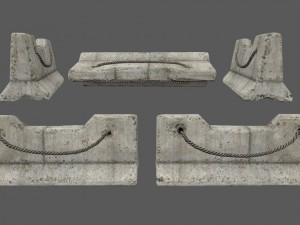 barrier set 4 3D 模型
