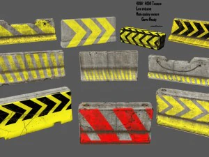 set di barriere 3 Modello 3D