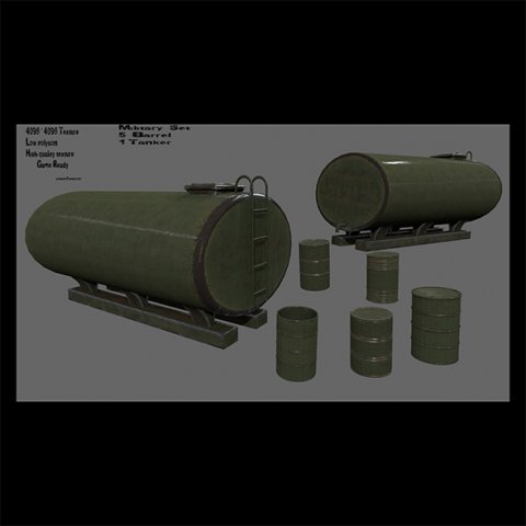 barrel set Modelo 3D .c4d .max .obj .3ds .fbx .stl .blend 