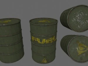 fuel tanker set 3D Model