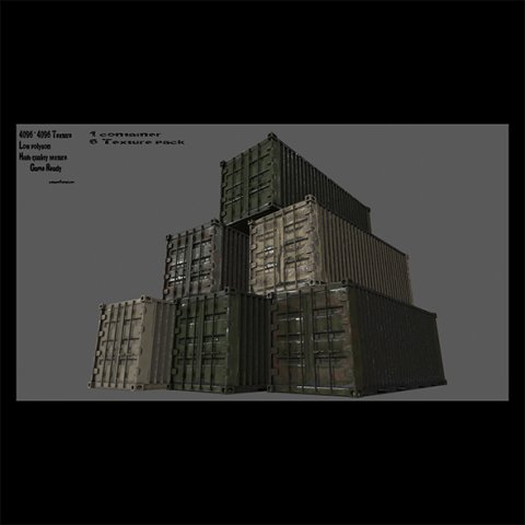 container Modelo 3D .c4d .max .obj .3ds .fbx .stl .blend 