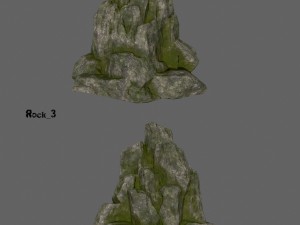 cliff rocks Model 3D