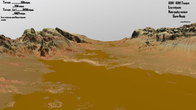 mars terrain Modello 3D .c4d .max .obj .3ds .fbx .stl .blend 