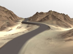 terrain road 1 3D Модель