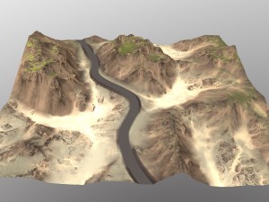terrain road 1 3D Model