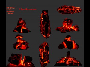 lava rocks 3D मॉडल
