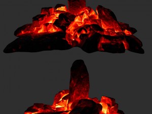 lava rocks 3D मॉडल
