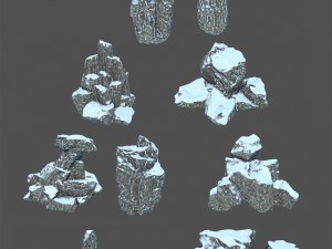 snow rocks 3D मॉडल