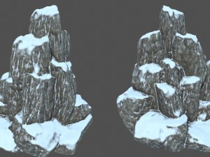 snow rocks 3D Model