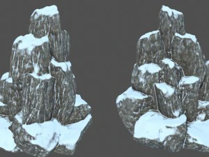 snow rocks 3D Model