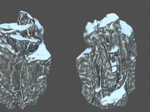 snow rocks 3D Model