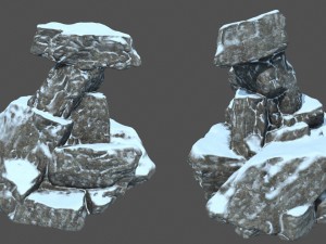 snow rocks 3D Model
