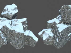 snow rocks 3D Model