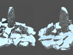 snow rocks 3D Model