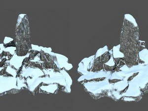 snow rocks 3D Model