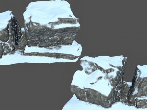 snow rocks 3D Model