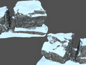 snow rocks 3D Model