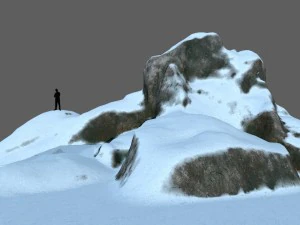 roccia di neve Modello 3D