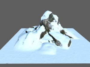 snow rock Modello 3D