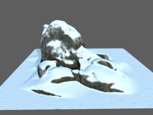 snow rock Modello 3D