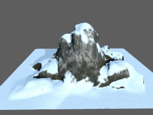 snow rock Modello 3D