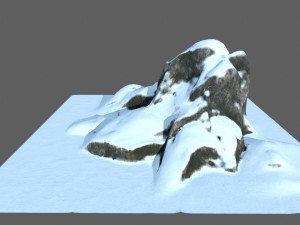 snow rock Modello 3D
