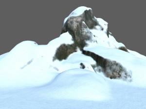 snow rock Modello 3D